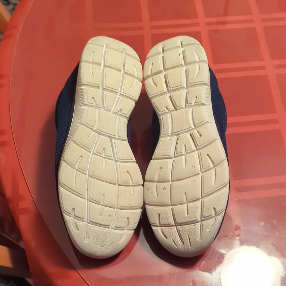 Skechers Navy Blue and Pink Slip-On Athletic Sneakers